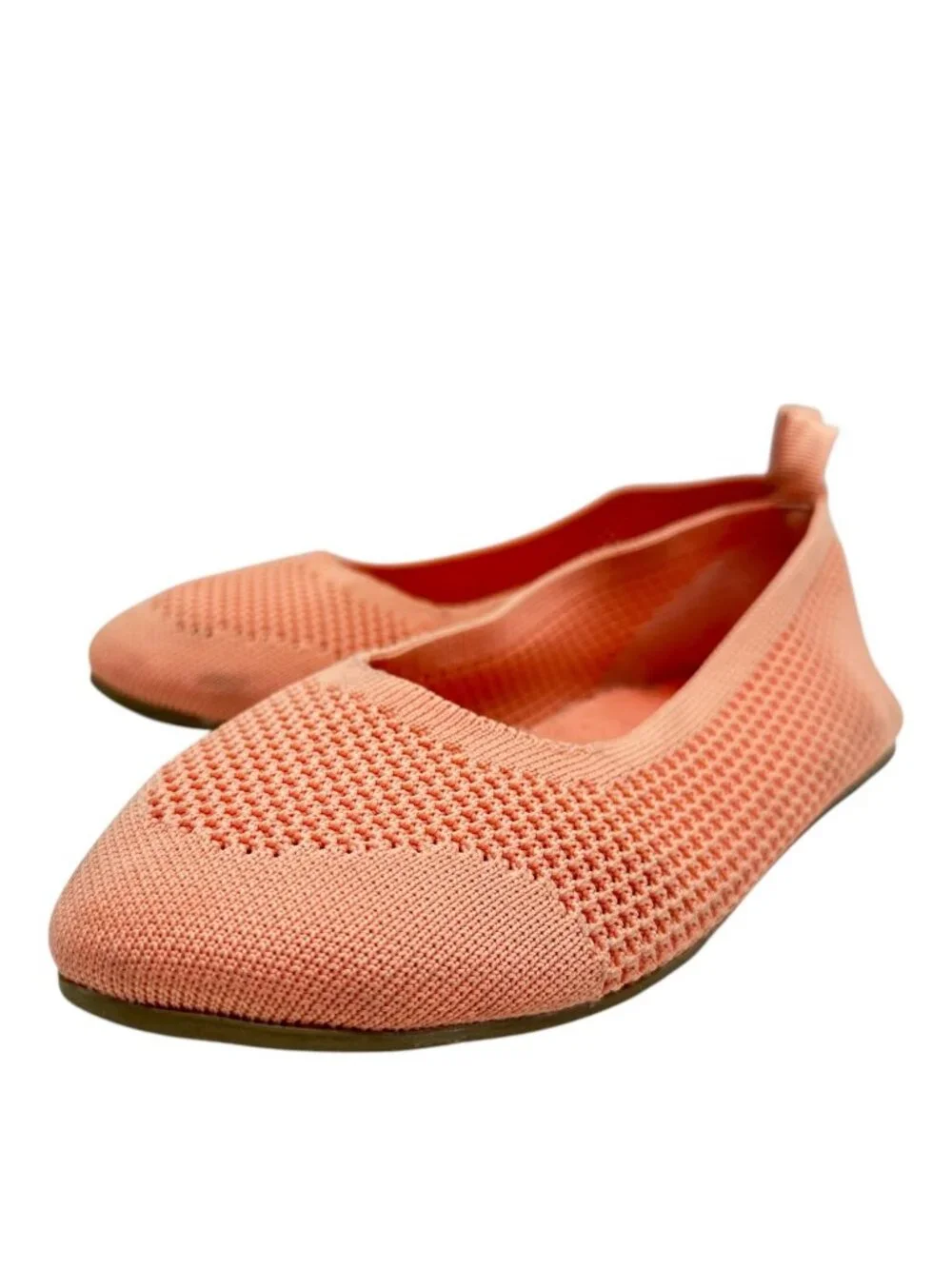 Nordstrom Peach Knit Ballet Flat US 5 UK 3 Stretch Ultra Light Breathable Bright